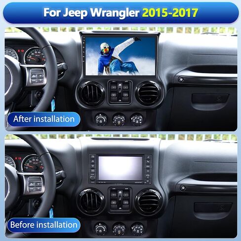 راديو سيارة CamECHO Android 13 لسيارة Jeep Wrangler 2015 2016 2017، ستيريو سيارة Android 13 مع وصلة مرآة، راديو سيارة 10 بوصة مع بلوتوث SWC EQ GPS WiFi + كاميرا احتياطية AHD وميكروفون 1+32G in Saudi Arabia