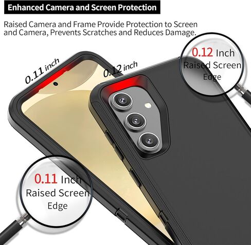 Compatible with Samsung Galaxy S24 Case, with Belt Clip Holster Heavy Duty Rugged Shockproof Full Body Protection Kickstand Cover for Samsung Galaxy S24 Phone (Black) in Saudi Arabia