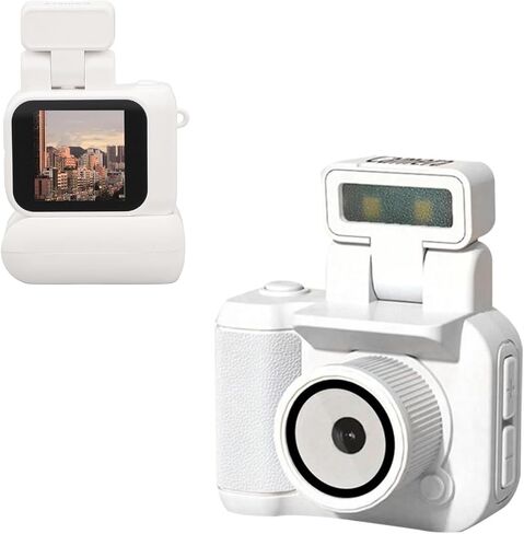 Mini Thumb Camera 1080P, HD Body Cameras with 1.44in Screen and Charging Case for Video Recording, Portable Pocket Camcorder for Outdoor Riding Sports (White) in Saudi Arabia