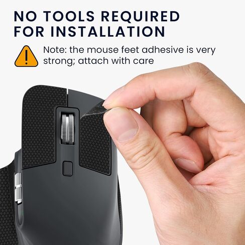 شريط قبضة الماوس kwmobile متوافق مع شريط قبضة Logitech MX Master 3S - جلد صناعي غير قابل للانزلاق - أسود in Saudi Arabia