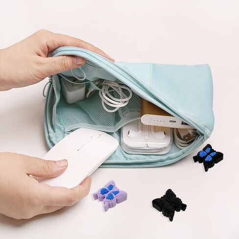 6 قطع من واقيات كابل الشحن، تصميم لطيف ثلاثي الأبعاد على شكل فراشة من السيليكون، واقي كابل الهاتف، واقي سلك الشحن، أداة تقطيع الكابل، موفر سلك خط البيانات in Kuwait