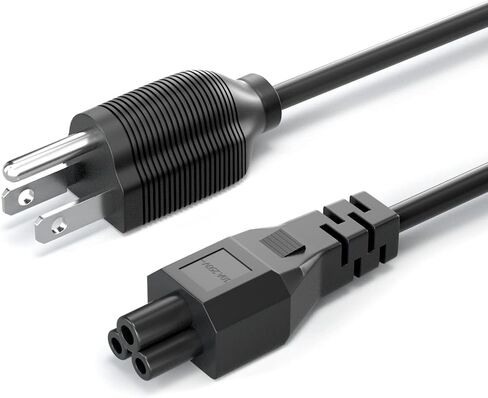 6ft 3 Prong AC Power Cord for Laptop, C5 Power Cord Cable for Computer, 2.5A 250V Power Cord Replacement Compatible with Samsung/Acer Aspire laptop Printers and Monitor, LG TV, etc. - 2 pack in Saudi Arabia