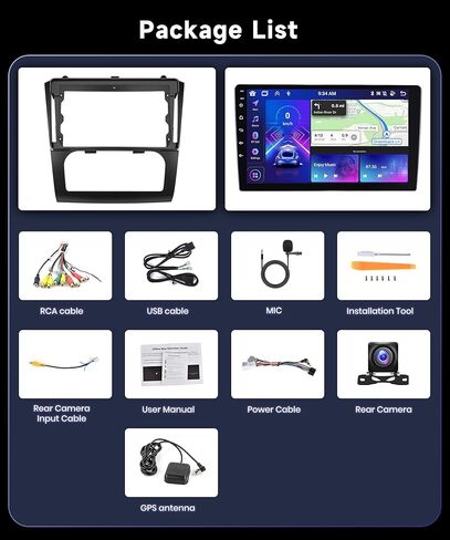 8 Core 6G+128G Car Stereo Radio for Nissan Altima 2008-2012 with Wireless CarPlay/Android Auto/DSP/46 EQ/9'' 1280 * 720P IPS Touchscreen/BT 5.0/GPS/MirrorLink/WiFi/4G LTE/Backup Camera(Automatic A/C) in Saudi Arabia