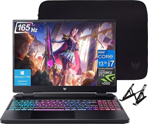 acer 2024 Newest Predator Helios Neo Gaming Laptop, 16" 165Hz Display, Intel Core i7-13700HX, NVIDIA GeForce RTX 4050, 64GB DDR5 RAM, 1TB SSD, Backlit Keyboard, Windows 11 Pro, with Laptop Stand in Saudi Arabia