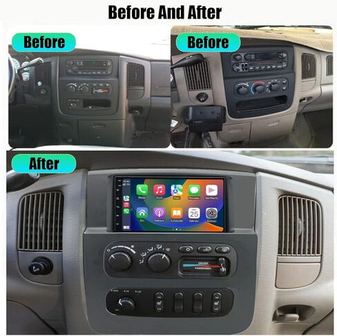 بيك اب شاحنة أندرويد ستيريو 7 "IPS شاشة تعمل باللمس 2G RAM 32G ROM الملاحة بناء في carplay اللاسلكية أندرويد السيارات استبدال الكاميرا المجانية ل 2002 2003 2004 2005 2006 دودج رام in Kuwait