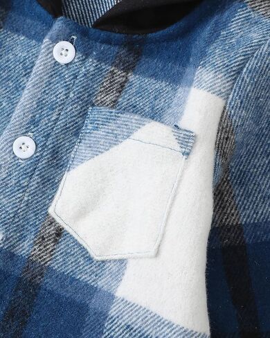 ملابس للأولاد من عمر 18 إلى 24 شهرًا ملابس شتوية بقلنسوة للأطفال من قماش الدنيم ملابس أطفال للأولاد من عمر 18 إلى 24 شهرًا باللون الأزرق منقوشة للشتاء in Kuwait