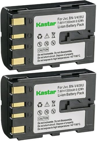 بطارية Kastar BN-V408 بديلة مكونة من 3 قطع لـ JVC GR-D23، GR-D30، GR-D30US، GR-D31، GR-D31US، GR-D32، GR-D32US، GR-D33، GR-D33US، GR-D34 ، GR-D34US، GR-D40، GR-D43، GR-D47، GR-D50، GR-D51 الكاميرا in Saudi Arabia