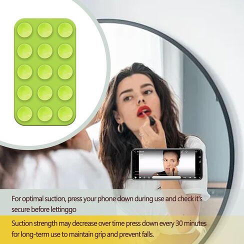 Silicone Suction Phone Case Adhesive Mount, Suction Phone Case Mount, Non Slip Suction Cup Phone Mount, 2.87″ x 1.65″ Strong Grip Holder for Selfies & Videos for Cell Phone (k1-purple) in Kuwait