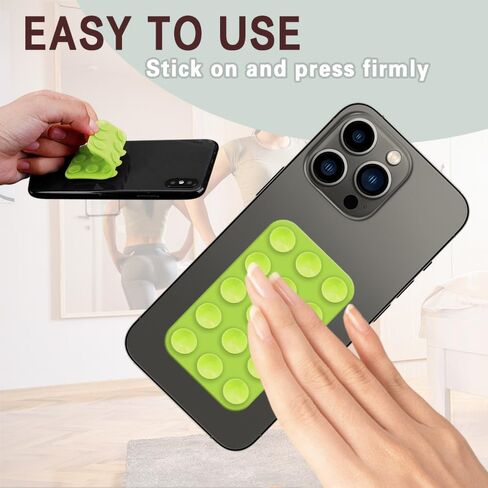 Silicone Suction Phone Case Adhesive Mount, Suction Phone Case Mount, Non Slip Suction Cup Phone Mount, 2.87″ x 1.65″ Strong Grip Holder for Selfies & Videos for Cell Phone (k1-purple) in Kuwait