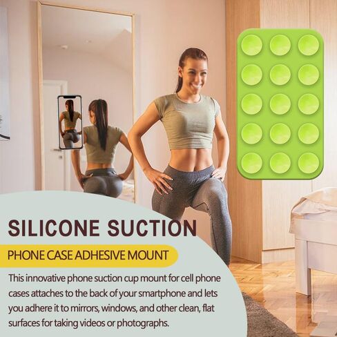 Silicone Suction Phone Case Adhesive Mount, Suction Phone Case Mount, Non Slip Suction Cup Phone Mount, 2.87″ x 1.65″ Strong Grip Holder for Selfies & Videos for Cell Phone (k1-purple) in Kuwait