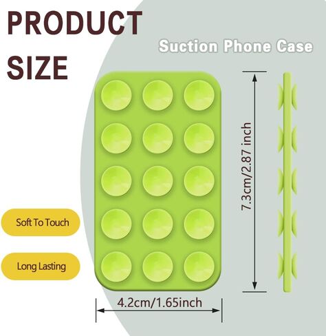 Silicone Suction Phone Case Adhesive Mount, Suction Phone Case Mount, Non Slip Suction Cup Phone Mount, 2.87″ x 1.65″ Strong Grip Holder for Selfies & Videos for Cell Phone (k1-purple) in Kuwait