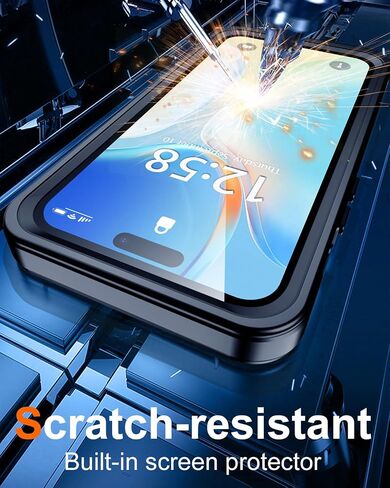 Oterkin for iPhone 15 Pro Max Case Waterproof,Full Body Protective iPhone 15 Pro Max Case with Built-in Screen Protector Shockproof Dustproof Anti-Scratches Solid Case for iPhone 15 Pro Max 6.7’’Black in Saudi Arabia