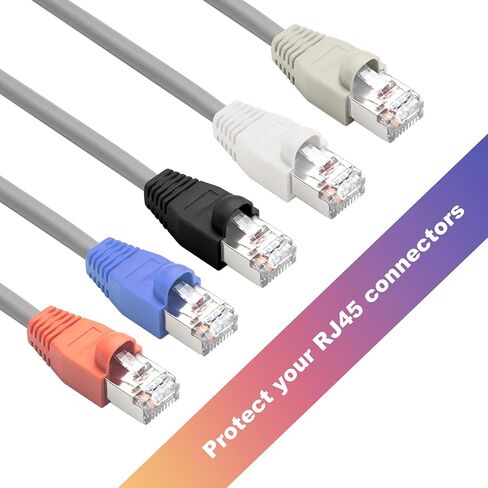 RJ45 CAT6 التمهيد غطاء CAT5E CAT6 كابل سلالة الإغاثة الأحذية مختلط اللون 50 قطعة لشبكة إيثرنت in Kuwait