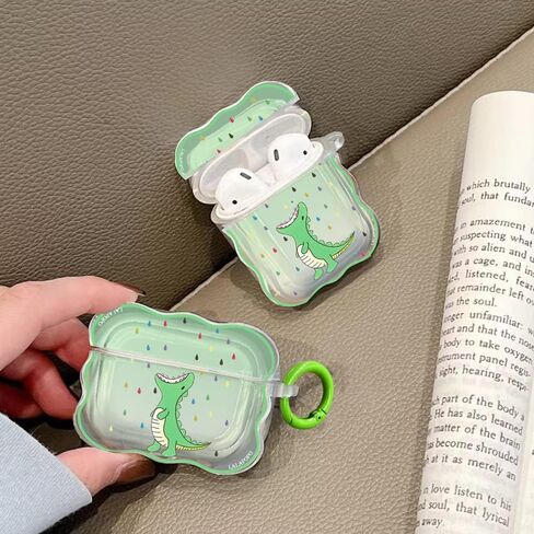 متوافق مع حافظة Airpods على شكل أرنب، حافظة لطيفة مع سلسلة مفاتيح للنساء والفتيات، غطاء واقٍ من السيليكون الناعم الشفاف بتصميم Kawaii لعلبة شحن AirPods 2&1 in Kuwait