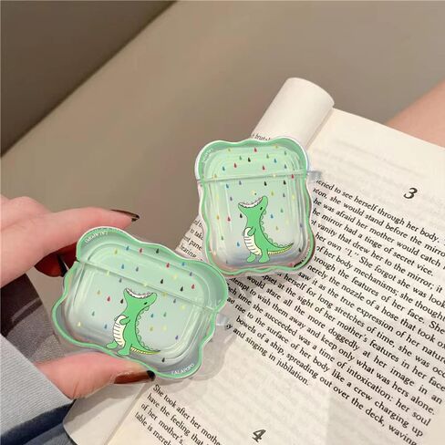 متوافق مع حافظة Airpods على شكل أرنب، حافظة لطيفة مع سلسلة مفاتيح للنساء والفتيات، غطاء واقٍ من السيليكون الناعم الشفاف بتصميم Kawaii لعلبة شحن AirPods 2&1 in Kuwait