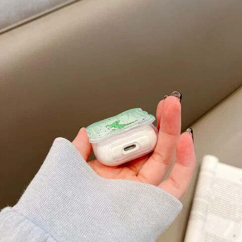 متوافق مع حافظة Airpods على شكل أرنب، حافظة لطيفة مع سلسلة مفاتيح للنساء والفتيات، غطاء واقٍ من السيليكون الناعم الشفاف بتصميم Kawaii لعلبة شحن AirPods 2&1 in Kuwait