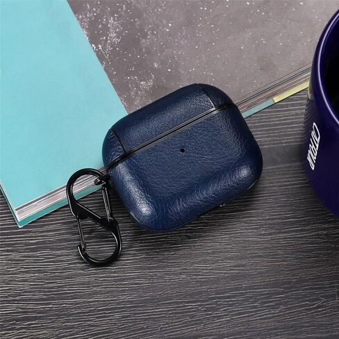 2021 Leather Case Compatible with AirPods 3rd Generation, Fully-Wrapped Portable Shockproof Leather Cover with Keychain Apple Airpods 3 Charging Case for Women Men [Front LED Visible] (Coffee) in Kuwait