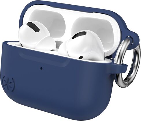 حافظة Speck AirPods Pro - لأجهزة Apple AirPods Pro الجيل الأول وAirPods Pro الجيل الثاني - طلاء متين ناعم الملمس مع حلقة تثبيت - أزرق ساحلي in Saudi Arabia