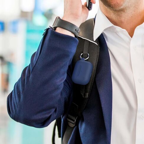 حافظة Speck AirPods Pro - لأجهزة Apple AirPods Pro الجيل الأول وAirPods Pro الجيل الثاني - طلاء متين ناعم الملمس مع حلقة تثبيت - أزرق ساحلي in Saudi Arabia