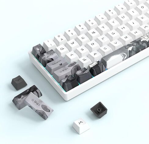 لوحة مفاتيح الألعاب MOLGRIA GK68 ذات 68 مفتاحًا بإضاءة خلفية RGB مع أغطية مفاتيح لوتس بالحبر، ومفاتيح Gateron الميكانيكية الصفراء القابلة للتبديل السريع، واتصال ثلاثي الوضع مع لوحة مفاتيح ميكانيكية بمقبض لنظام التشغيل Win/Mac OS (الولايات المتحدة) in Kuwait