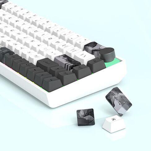 لوحة مفاتيح الألعاب MOLGRIA GK68 ذات 68 مفتاحًا بإضاءة خلفية RGB مع أغطية مفاتيح لوتس بالحبر، ومفاتيح Gateron الميكانيكية الصفراء القابلة للتبديل السريع، واتصال ثلاثي الوضع مع لوحة مفاتيح ميكانيكية بمقبض لنظام التشغيل Win/Mac OS (الولايات المتحدة) in Kuwait