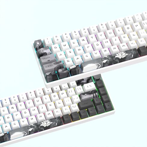 لوحة مفاتيح الألعاب MOLGRIA GK68 ذات 68 مفتاحًا بإضاءة خلفية RGB مع أغطية مفاتيح لوتس بالحبر، ومفاتيح Gateron الميكانيكية الصفراء القابلة للتبديل السريع، واتصال ثلاثي الوضع مع لوحة مفاتيح ميكانيكية بمقبض لنظام التشغيل Win/Mac OS (الولايات المتحدة) in Kuwait