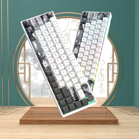 لوحة مفاتيح الألعاب MOLGRIA GK68 ذات 68 مفتاحًا بإضاءة خلفية RGB مع أغطية مفاتيح لوتس بالحبر، ومفاتيح Gateron الميكانيكية الصفراء القابلة للتبديل السريع، واتصال ثلاثي الوضع مع لوحة مفاتيح ميكانيكية بمقبض لنظام التشغيل Win/Mac OS (الولايات المتحدة) in Kuwait