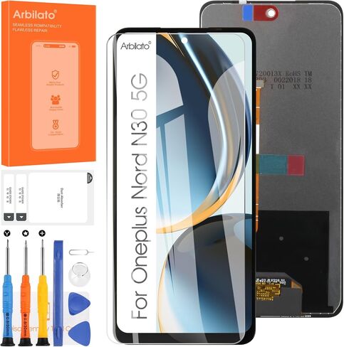 شاشة بديلة لشاشة Oneplus Nord N30 5G لشاشة LCD 1+ Nord N30 CPH2513، CPH2515 أجزاء إصلاح مجموعة التحويل الرقمي التي تعمل باللمس (أسود بدون إطار) in Kuwait