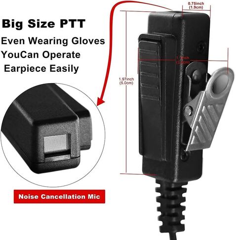K1 2-Pin Plug UV-5R Walkie Talkie Earpiece with Mic PTT for Baofeng UV-82 UV-82HP BF-888S BF-F8HP UV-17R UV-21R UV-5G AR-152 Arcshell AR-5 RT21 RT22 Radio Acoustic Tube Ear Piece (Blue) in Saudi Arabia