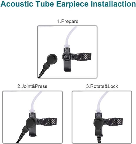 K1 2-Pin Plug UV-5R Walkie Talkie Earpiece with Mic PTT for Baofeng UV-82 UV-82HP BF-888S BF-F8HP UV-17R UV-21R UV-5G AR-152 Arcshell AR-5 RT21 RT22 Radio Acoustic Tube Ear Piece (Blue) in Saudi Arabia