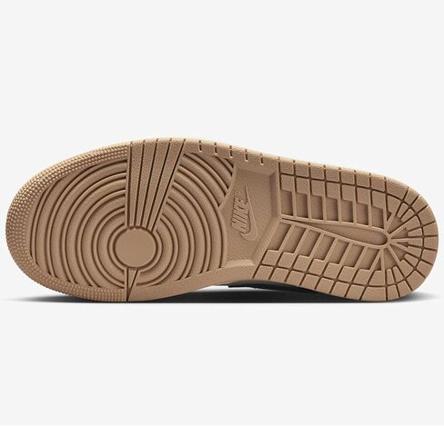 NIKE Air Jordan 1 Mid Women's Shoes (BQ6472-103, SAIL/Black-Desert) Size 5.5 in Saudi Arabia