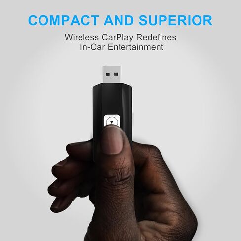 Wireless CarPlay Adapter for Apple iPhone iOS 12+ Converts Wired to Wireless Carplay Dongle for Wireless Car Play, Black in Kuwait