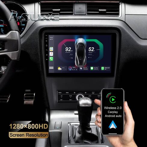 ASURE Car Stereo Radio Upgrade for Mustang 2010-2014,10.1 inch 4Core 2G+32G Android System GPS Navigation Head Unit with Wireless Carplay,Android Auto,1280x720 HD Touchscreen Multimedia Player in Saudi Arabia