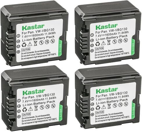 استبدال بطارية Kastar 2-Pack VW-VBG130 لباناسونيك HDC-DX1، HDC-DX1EG-S، HDC-DX1GK، HDC-DX1P، HDC-DX1-S، HDC-DX3، HDC-HS9، HDC-HS9EG-S، HDC-HS9GK، HDC-HS20، HDC-HS20K، HDC-HS100 in Kuwait