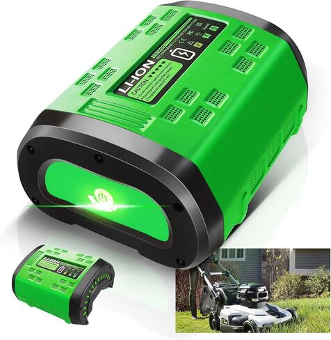 Upgraded 56V 6.0Ah Battery Replacement for EGO 56V Battery BA1400 BA2800T BA4200T BA4200 BA5600T 6.0Ah Lithium Ion Battery Compatible with EGO Cordless Tool Battery Pack (Black and Green) in Saudi Arabia
