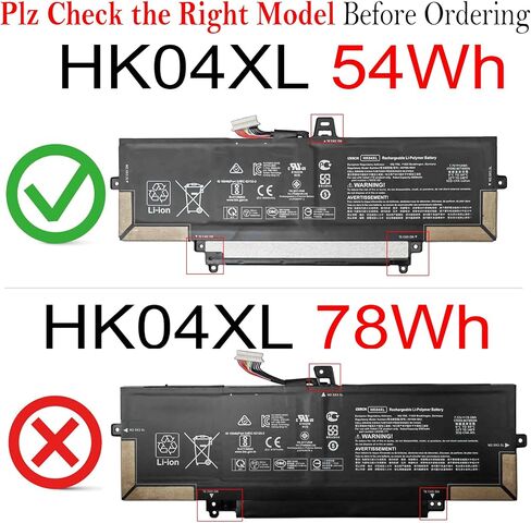 HK04XL 54Wh 6669mAh بطارية بديلة لـ HP EliteBook x360 1030 G7 1030 G8 1040 G7 1040 G8 Series L84352-005 L82391-005 HSTNN-IB9H HSTNN-IB9J L83796-171 HKO4XL 7.7V in Saudi Arabia