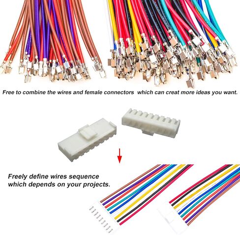 موصل JST VH3.96mm مع سلك مجعد مسبقًا 18AWG، JST VHR-9,2/3/4/5/6/7/8/9/10/12 دبوس موصل كابل محول JST بطول 10/20/50 سلك /80/100 سم (مجموعة واحدة مم 9Pin-100CM) in Saudi Arabia