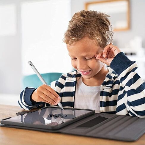 قلم شاشة لجهاز iPad مع خاصية رفض راحة اليد، قلم Apple لجهاز iPad 10/9th Gen، قلم iPad متوافق مع (2018-2023) iPad 11/12.9 بوصة، iPad 6/7/8th، iPad Air 3/4/5، iPad Mini 6th / الجيل الخامس in Saudi Arabia