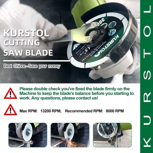 Diamond Metal Cutting Wheel - Diameter 4-1/2" (115mm) Vacuum Brazing Cut off Wheel with a Reducer Washer 7/8"-5/8" Diamond Blade for Rebar Angle Iron Sheet Metal Stainless Steel Cutting in Saudi Arabia