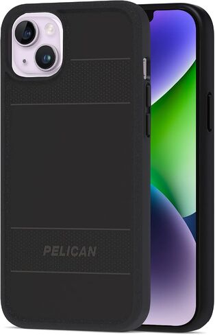 سلسلة حماية Pelican - حافظة iPhone 14/حافظة iPhone 13 مقاس 6.1 بوصة [متوافقة مع MagSafe] حافظة هاتف مغناطيسية [حماية من السقوط بطول 15 قدمًا] غطاء متين واقٍ لهاتف iPhone 14/13 - أسود in Saudi Arabia
