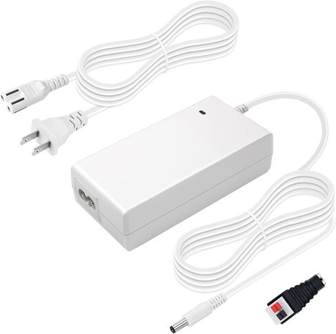 سلك طاقة شاشة TKDY أبيض، محول إمداد طاقة 12 فولت 5 أمبير مناسب لشاشة LCD صولجان DC12V سلسلة EC 32 بوصة 30 بوصة 27 بوصة 24 بوصة 22 بوصة 20 بوصة 19 بوصة 15 بوصة، شاشة AOC LCD 16 بوصة 20 بوصة 22 بوصة 23 بوصة 24 بوصة 27 بوصة ". in Kuwait
