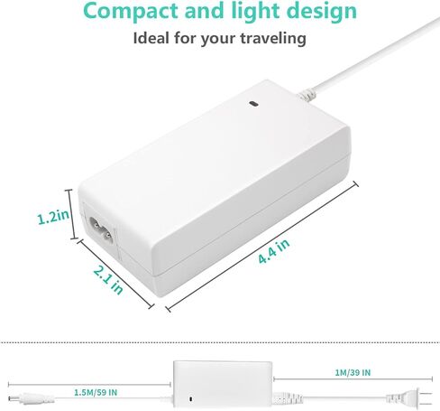 سلك طاقة شاشة TKDY أبيض، محول إمداد طاقة 12 فولت 5 أمبير مناسب لشاشة LCD صولجان DC12V سلسلة EC 32 بوصة 30 بوصة 27 بوصة 24 بوصة 22 بوصة 20 بوصة 19 بوصة 15 بوصة، شاشة AOC LCD 16 بوصة 20 بوصة 22 بوصة 23 بوصة 24 بوصة 27 بوصة ". in Kuwait