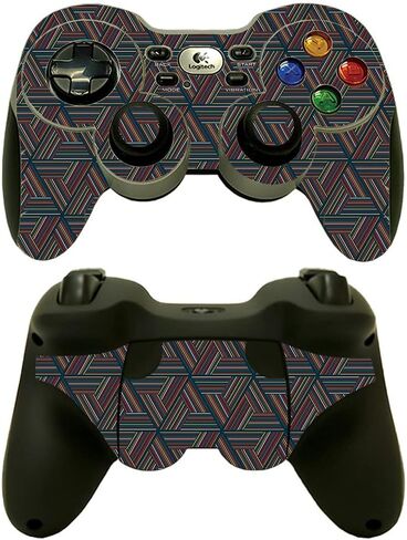 MightySkins Skin Compatible with Logitech Wireless Gamepad F710 - Pastel Chevron | Protective, Durable, and Unique Vinyl Decal wrap Cover | Easy to Apply, Remove, and Change Styles | Made in The USA in Saudi Arabia