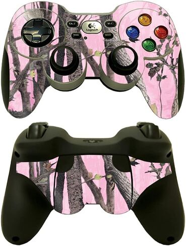 MightySkins Glossy Glitter Skin Compatible With Logitech Wireless Gamepad F710 - Black Camo | Protective, Durable High-Gloss Glitter Finish | Easy to Apply, Remove, and Change Styles | Made in The USA in Saudi Arabia