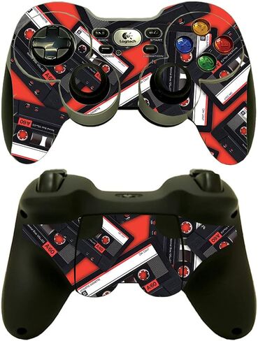 MightySkins Skin Compatible with Logitech Wireless Gamepad F710 - Green Flames | Protective, Durable, and Unique Vinyl Decal wrap Cover | Easy to Apply, Remove, and Change Styles | Made in The USA in Saudi Arabia