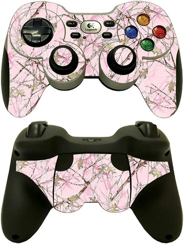 MightySkins Glossy Glitter Skin Compatible With Logitech Wireless Gamepad F710 - Black Camo | Protective, Durable High-Gloss Glitter Finish | Easy to Apply, Remove, and Change Styles | Made in The USA in Saudi Arabia