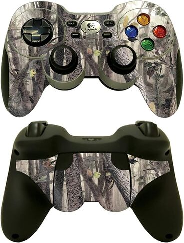 MightySkins Glossy Glitter Skin Compatible With Logitech Wireless Gamepad F710 - Black Camo | Protective, Durable High-Gloss Glitter Finish | Easy to Apply, Remove, and Change Styles | Made in The USA in Saudi Arabia