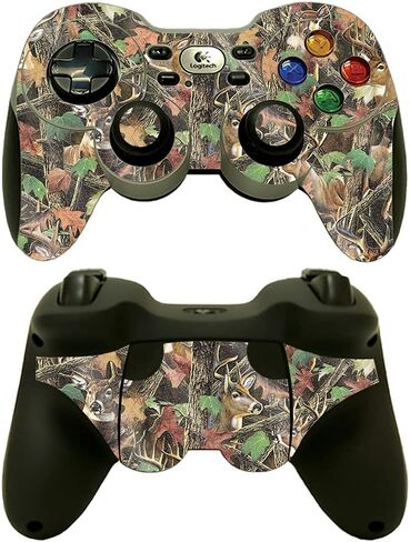 MightySkins Glossy Glitter Skin Compatible With Logitech Wireless Gamepad F710 - Black Camo | Protective, Durable High-Gloss Glitter Finish | Easy to Apply, Remove, and Change Styles | Made in The USA in Saudi Arabia