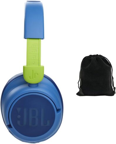 JBL JR 460NC Kids Wireless Over-Ear Noise Cancelling Headphones - Blue, Safe Volume Limited, Built-in Microphone, 20 Hours Playtime, Lightweight & Comfortable, Bluetooth 5.0, includes Carrying Pouch in Saudi Arabia
