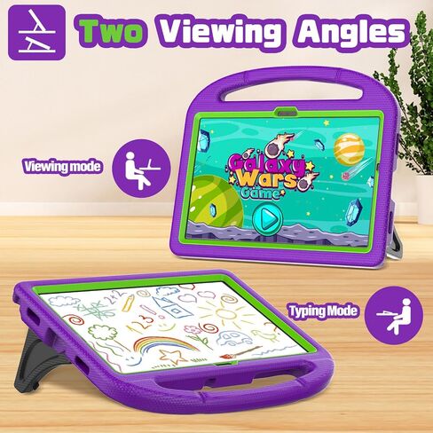 VICVOL Kids Case for Samsung Galaxy Tab A9 Plus 11 Inch 2023 (SM-X210/X216/X218), Galaxy A9+ Tablet Case with Built-in Screen Protector, Shockproof Handle Stand Case for Kids, Pink&Purple in Saudi Arabia